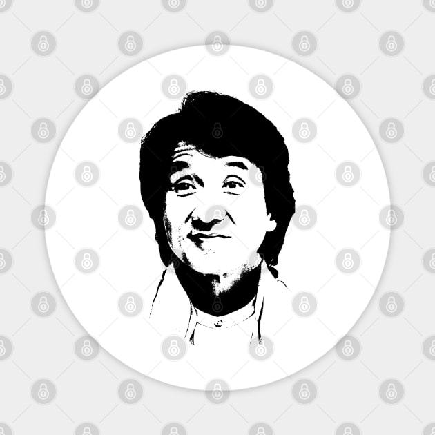 jackie chan pop art portrait Magnet by phatvo